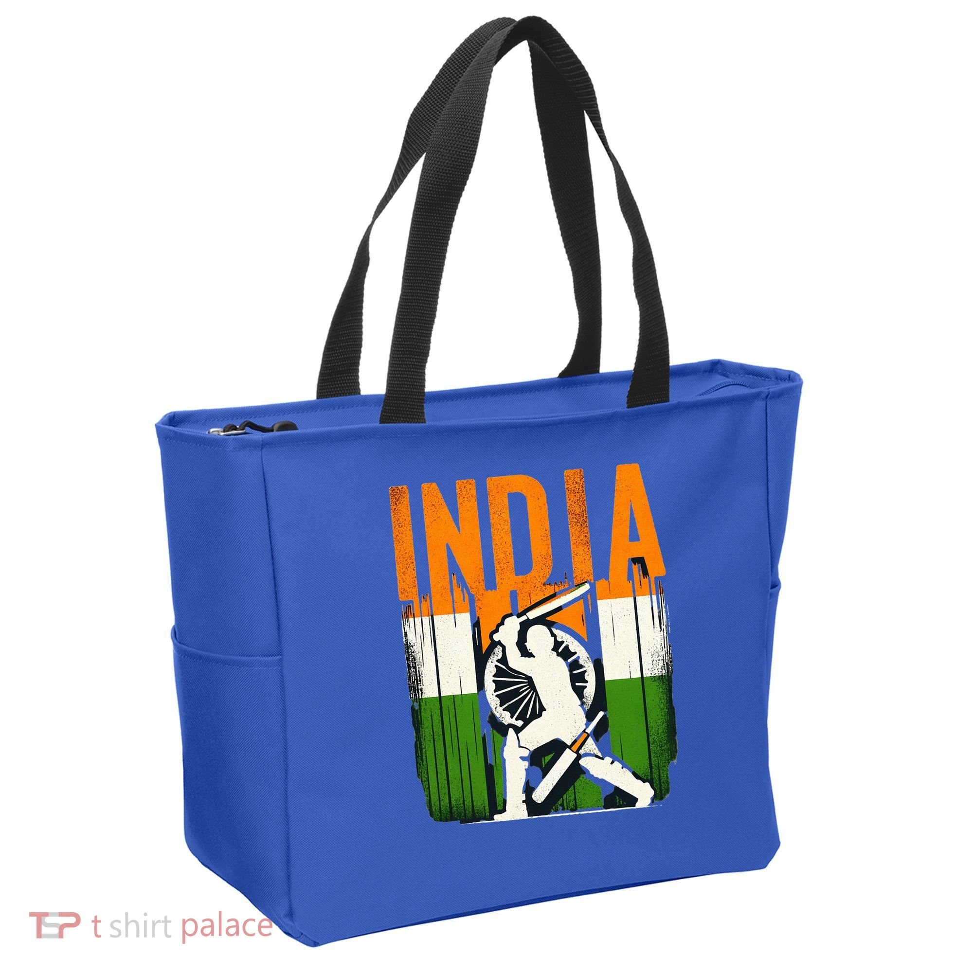 India Cricket Supporters Jersey  Indian Cricket Fans  Tote Bag