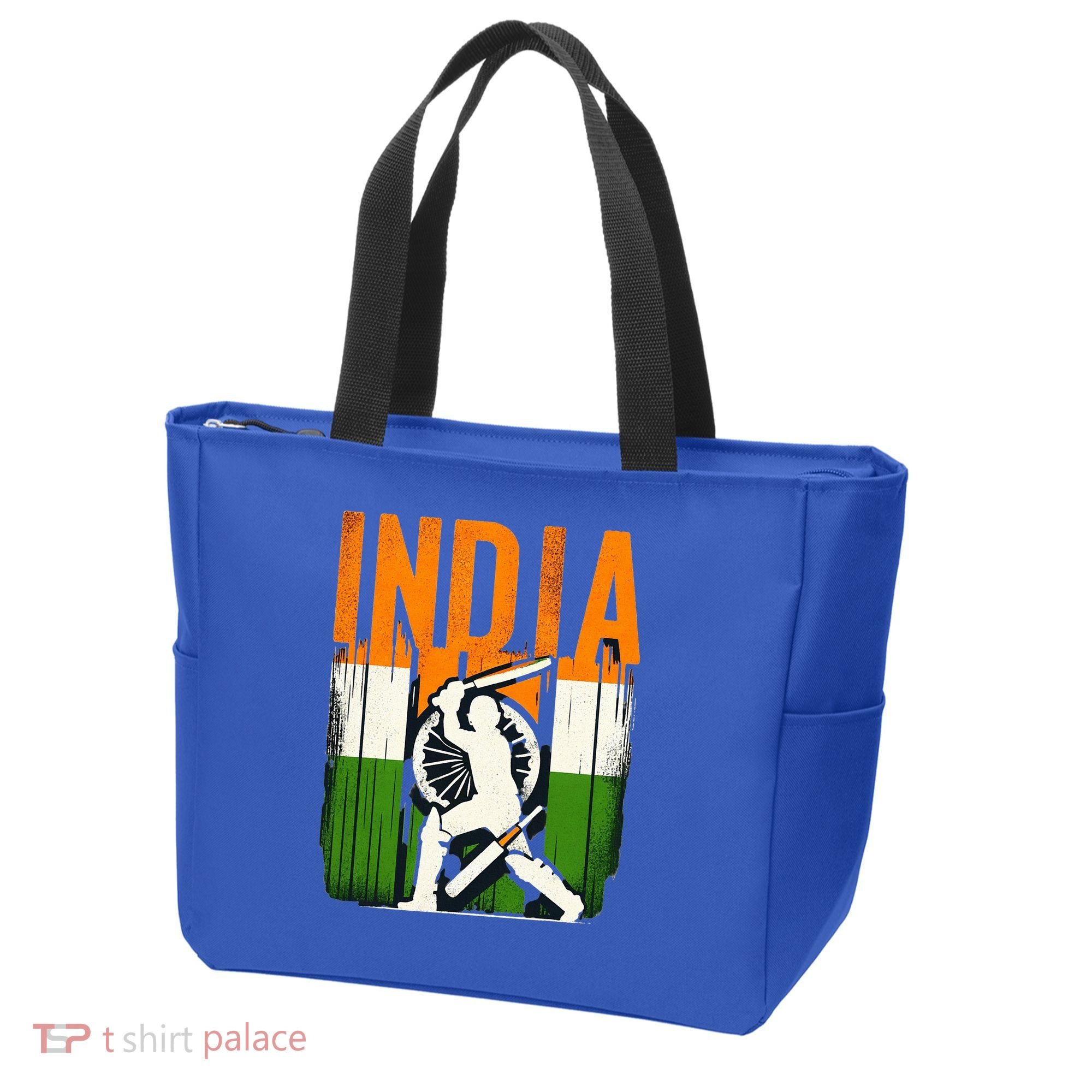 India Cricket Supporters Jersey  Indian Cricket Fans  Tote Bag