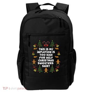 Inflation Christmas Sweaters Funny Xmas Backpack