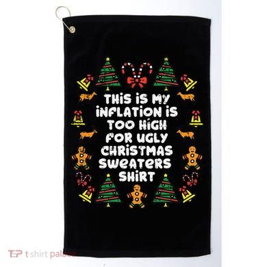 Inflation Christmas Sweaters Funny Xmas Golf Towel