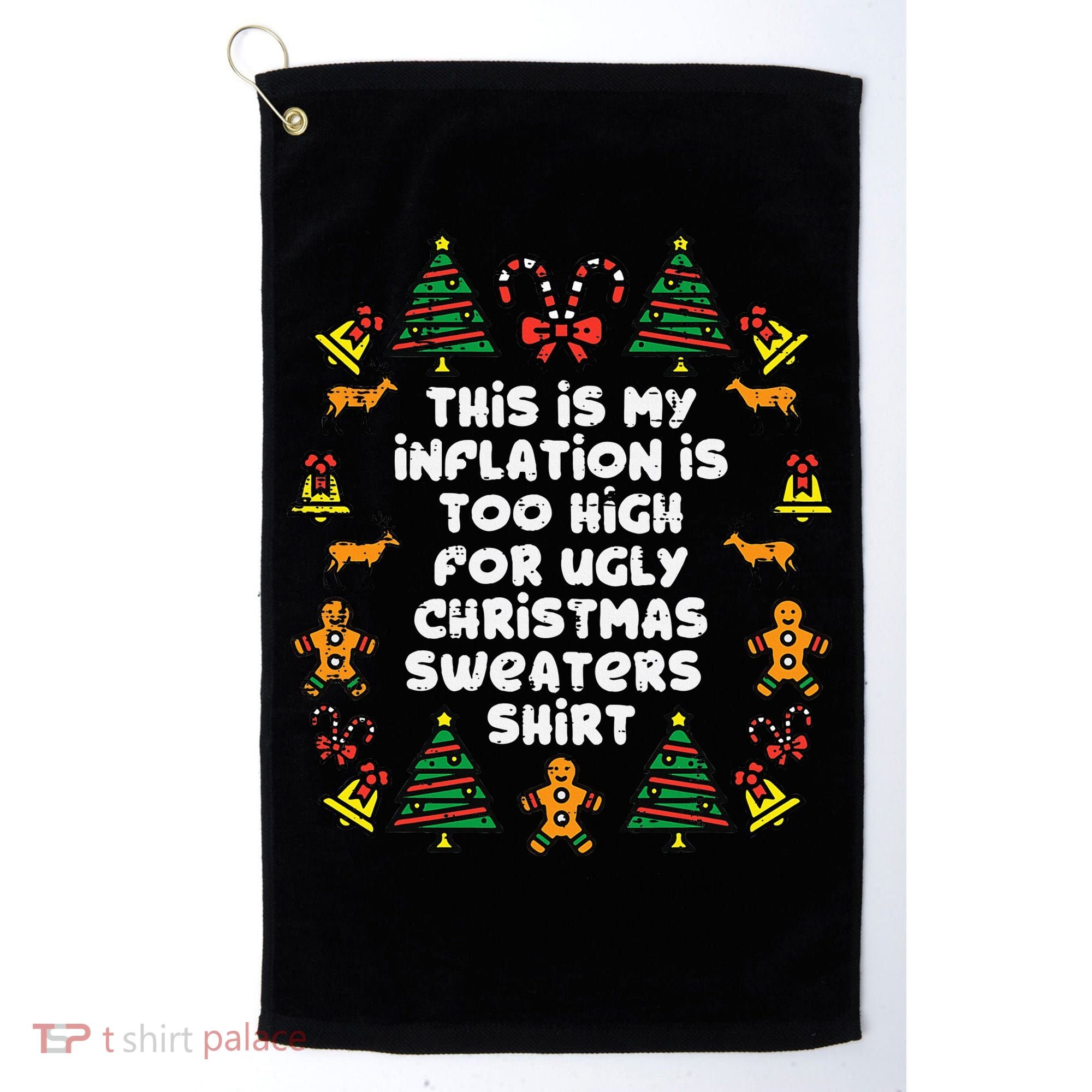 Inflation Christmas Sweaters Funny Xmas Golf Towel