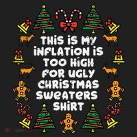 Inflation Christmas Sweaters Funny Xmas Golf Towel thumb 3