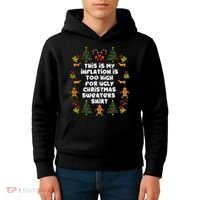 Inflation Christmas Sweaters Funny Xmas Kids Hoodie thumb 4