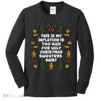 Inflation Christmas Sweaters Funny Xmas Kids Long Sleeve Shirt thumb 0