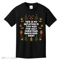Inflation Christmas Sweaters Funny Xmas Kids T-Shirt thumb 0