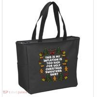 Inflation Christmas Sweaters Funny Xmas Tote Bag thumb 2