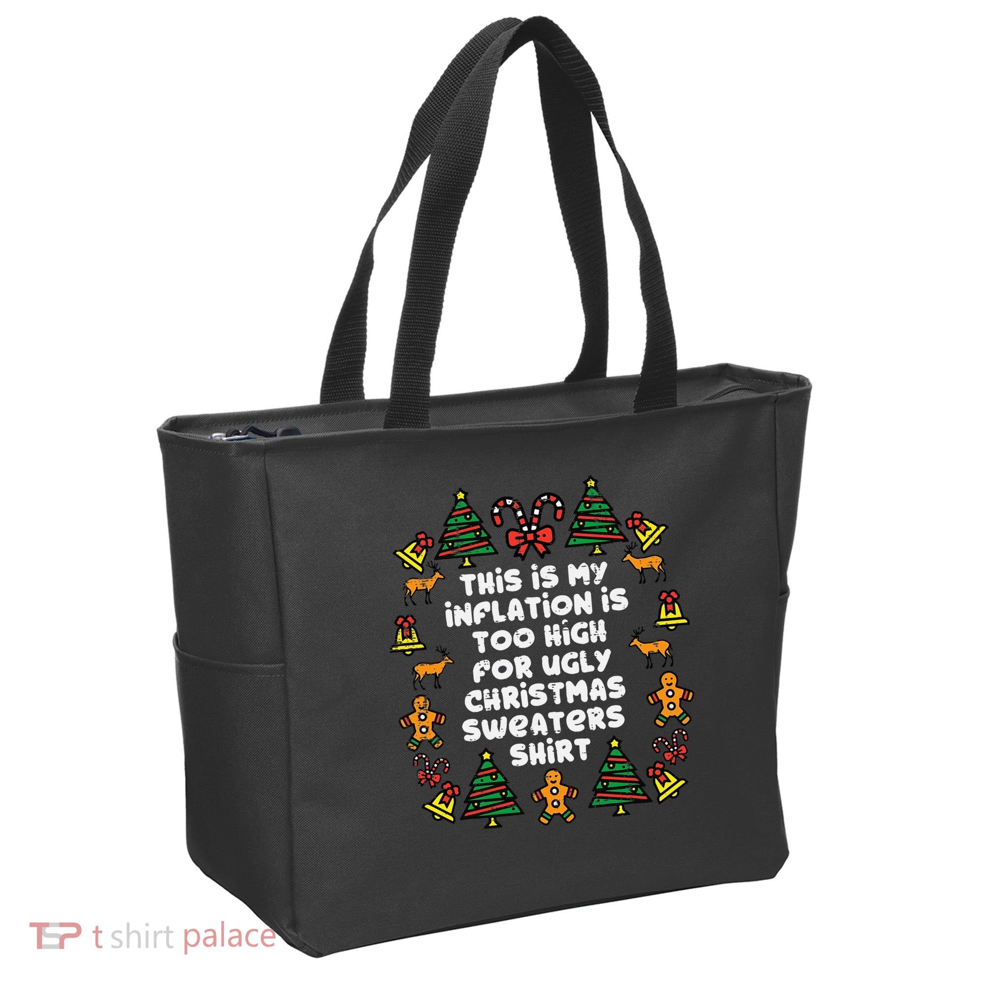 Inflation Christmas Sweaters Funny Xmas Tote Bag