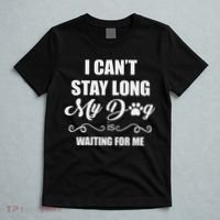 I CanT Stay Long. My Dog Is Waiting For Me Funny Dog Lover Gift T-Shirt thumb 5