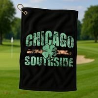 Irish Chicago Southside St Patricks Day Southsider Hoodie Golf Towel thumb 1