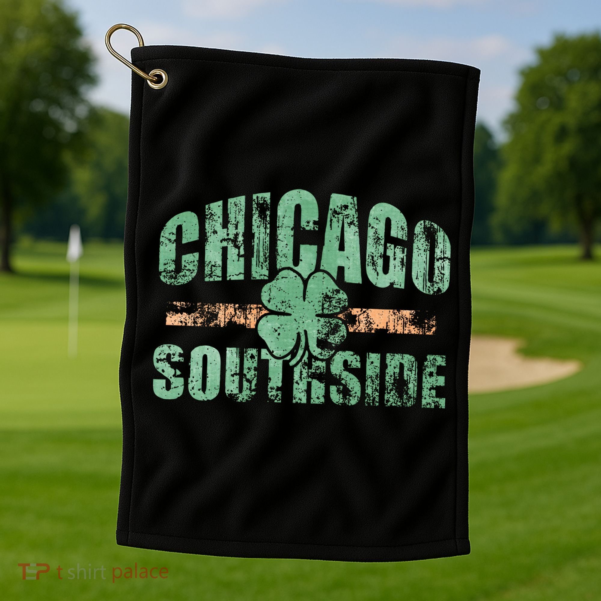 Irish Chicago Southside St Patricks Day Southsider Hoodie Golf Towel
