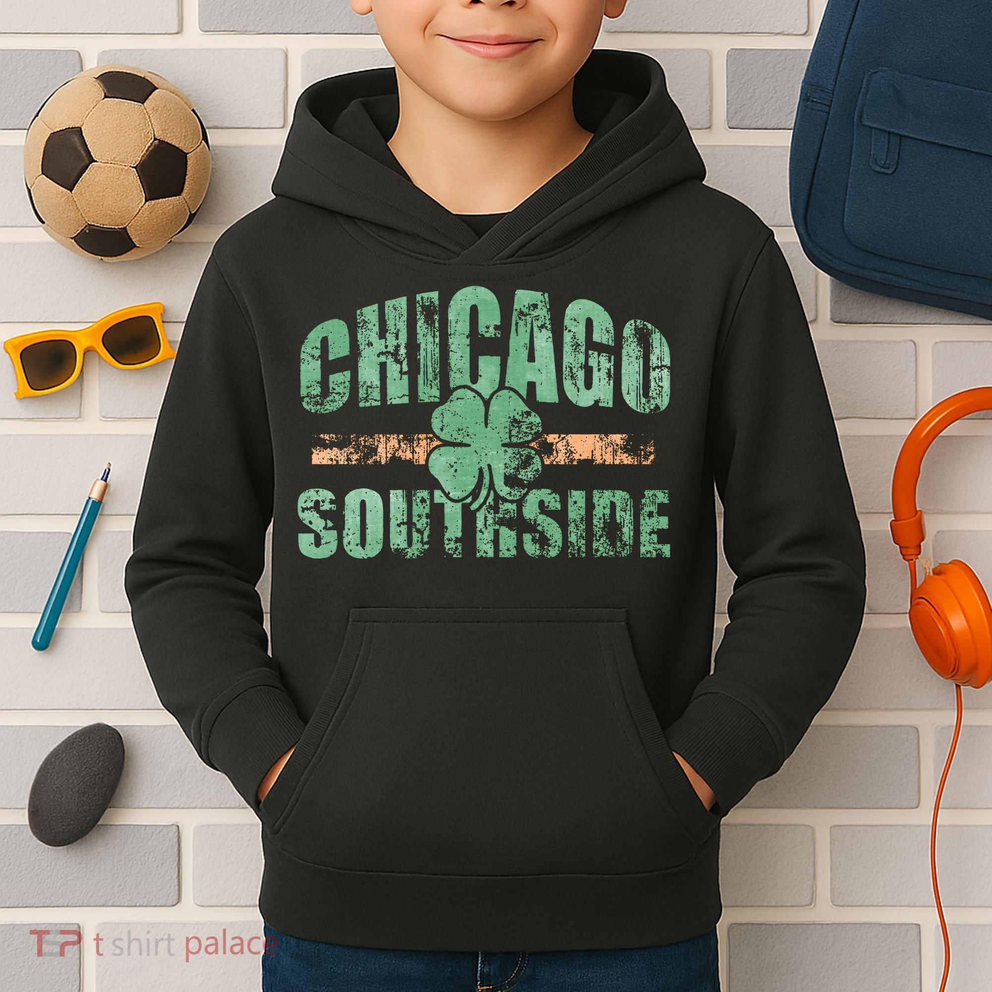 Irish Chicago Southside St Patricks Day Southsider Hoodie Kids Hoodie