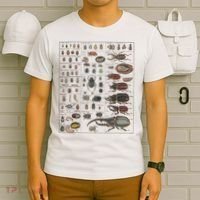 Insects Collection Species Bugs Vintage Chart Entomology T-Shirt thumb 6