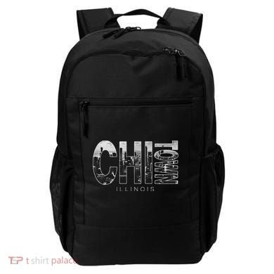 Illinois Chicago Skyline Chi Town Backpack