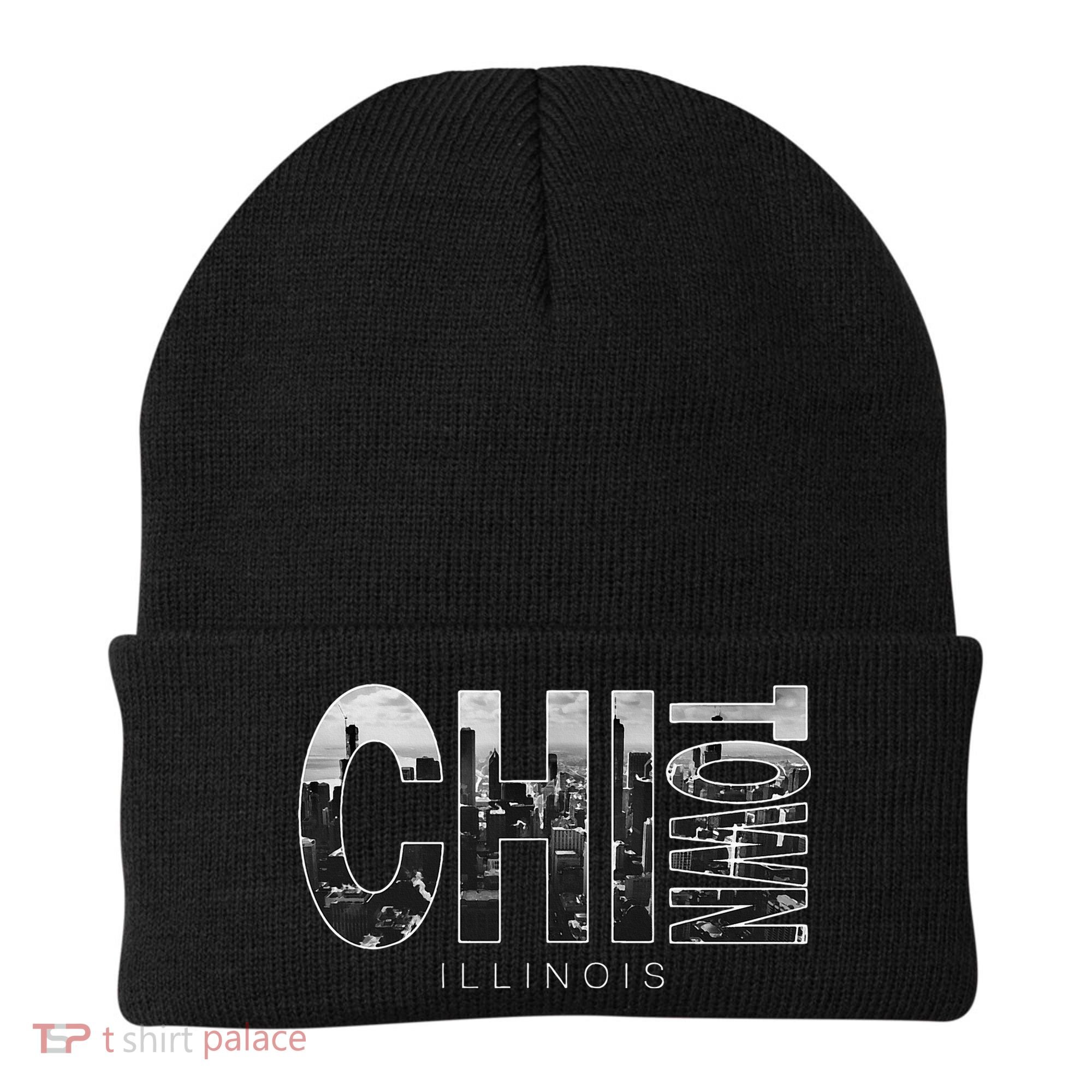 Illinois Chicago Skyline Chi Town Beanie