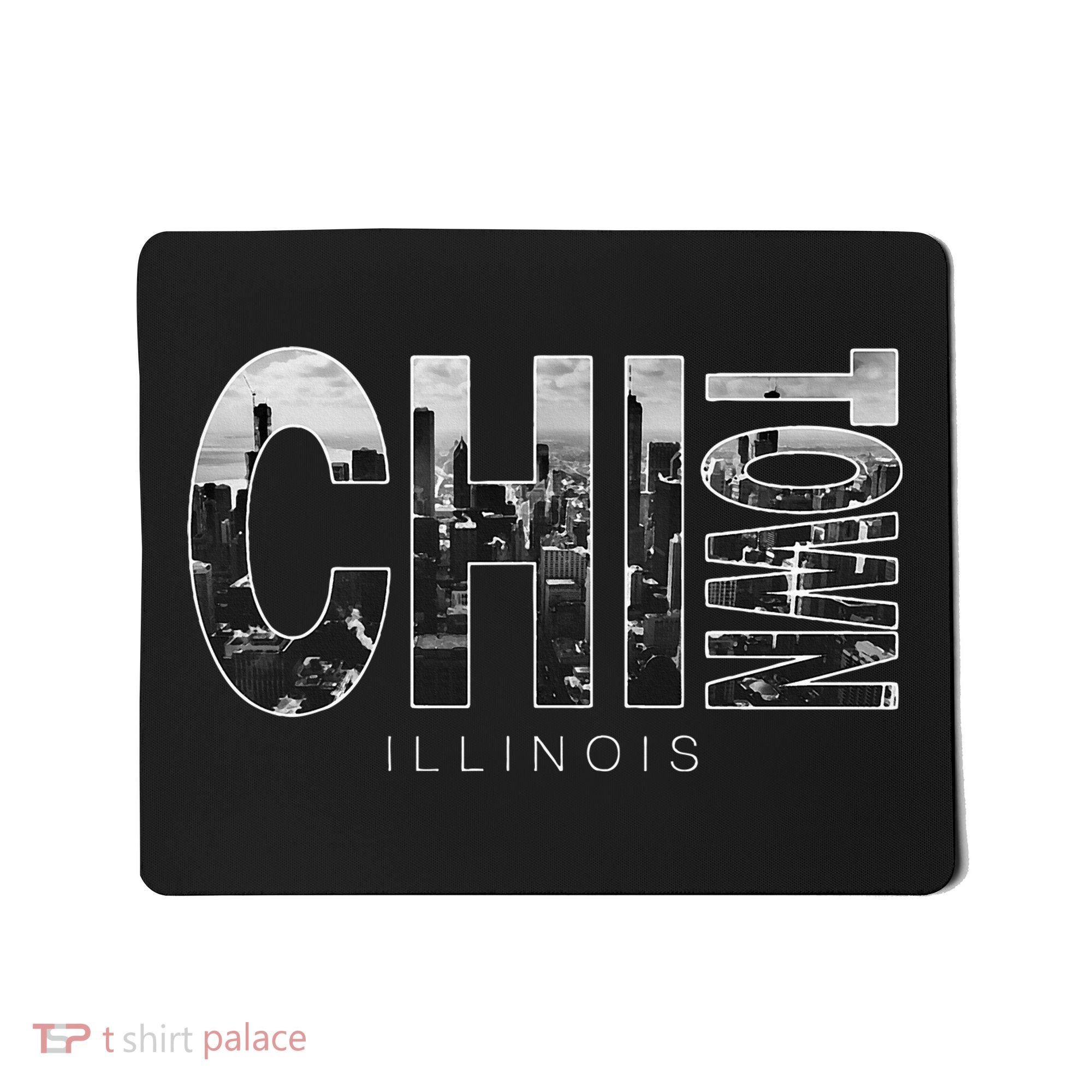 Illinois Chicago Skyline Chi Town Mousepad