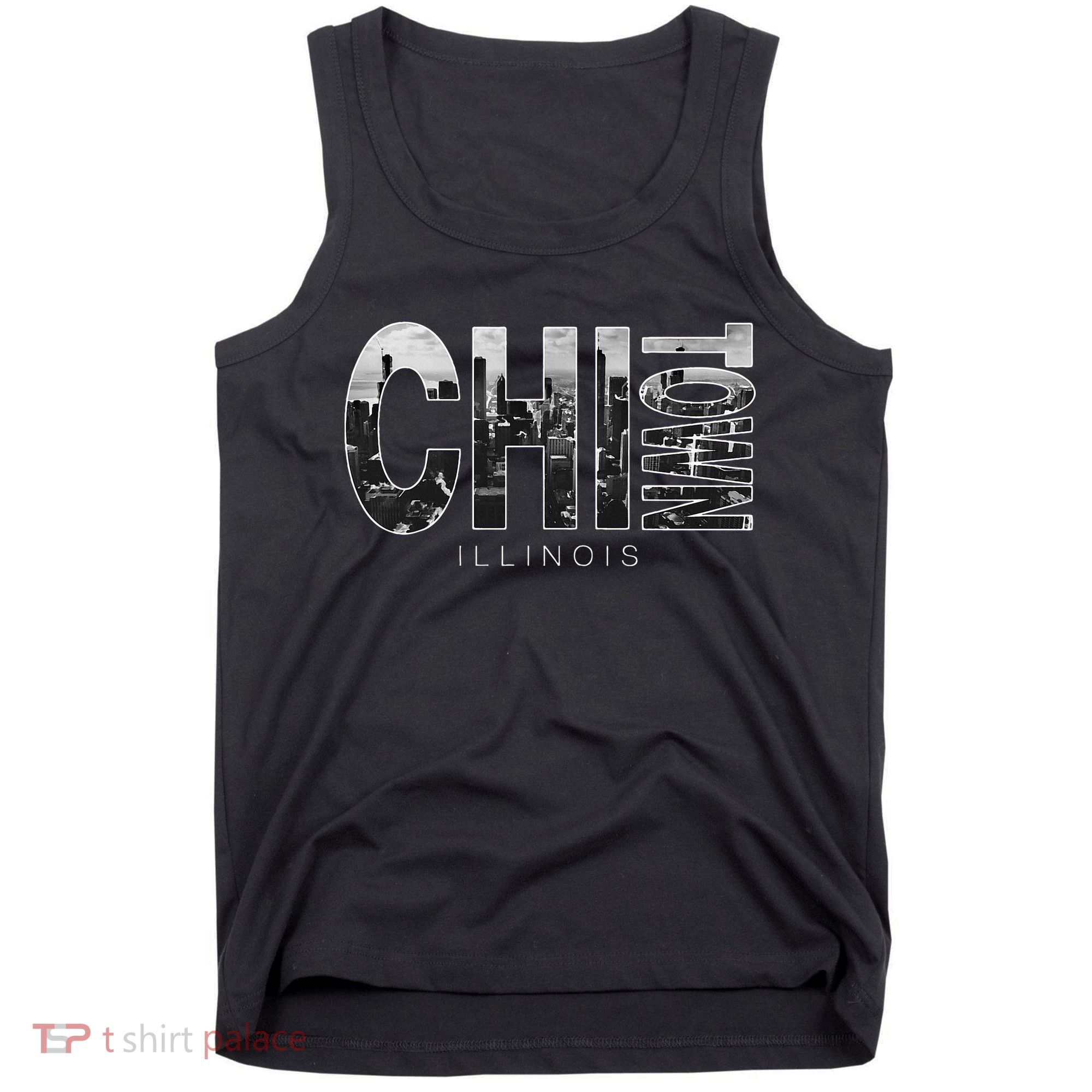 Illinois Chicago Skyline Chi Town Tank Top