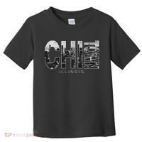 Illinois Chicago Skyline Chi Town Toddler T-Shirt thumb 0