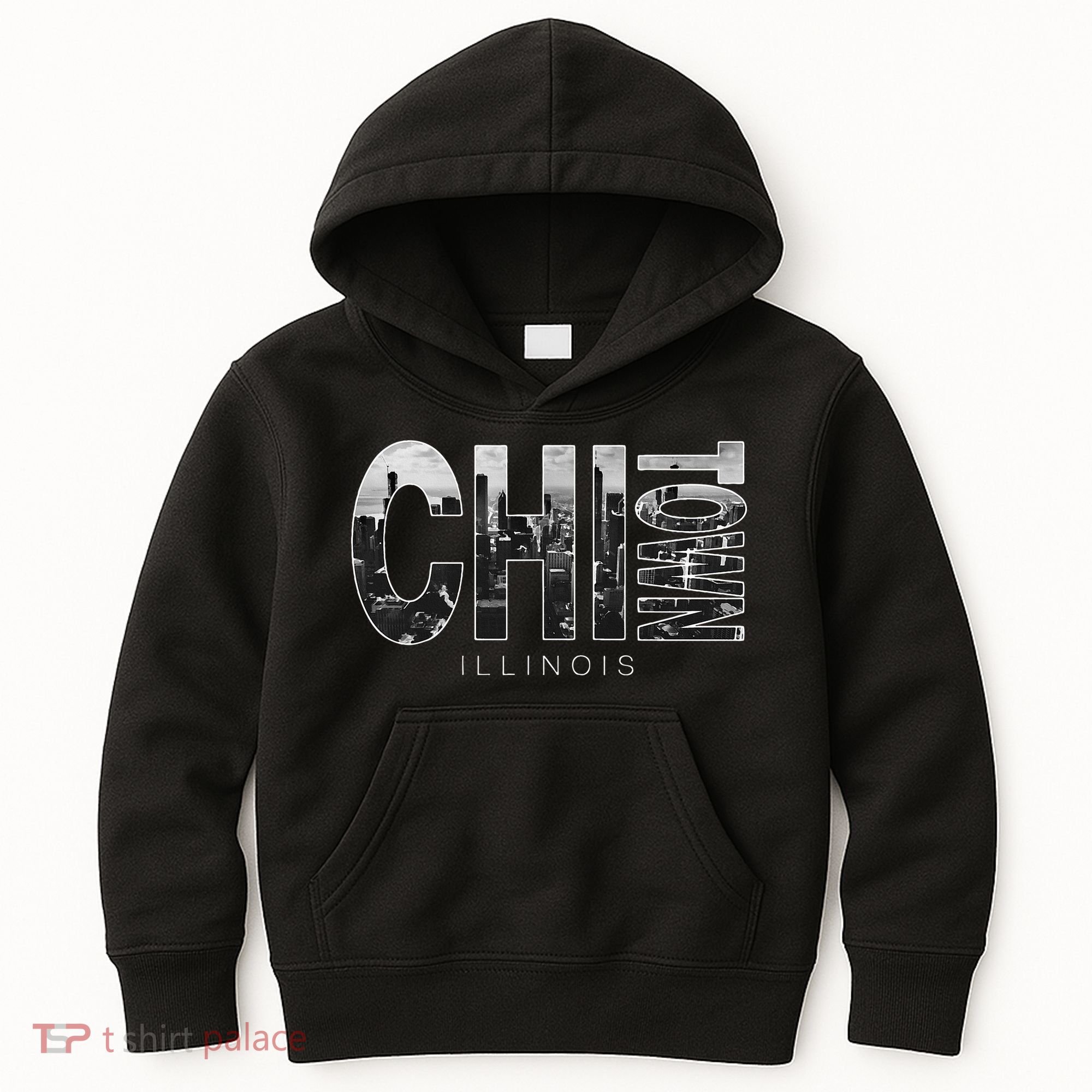 Illinois Chicago Skyline Chi Town Kids Hoodie