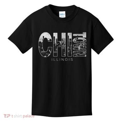 Illinois Chicago Skyline Chi Town Kids T-Shirt