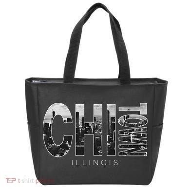 Illinois Chicago Skyline Chi Town Tote Bag