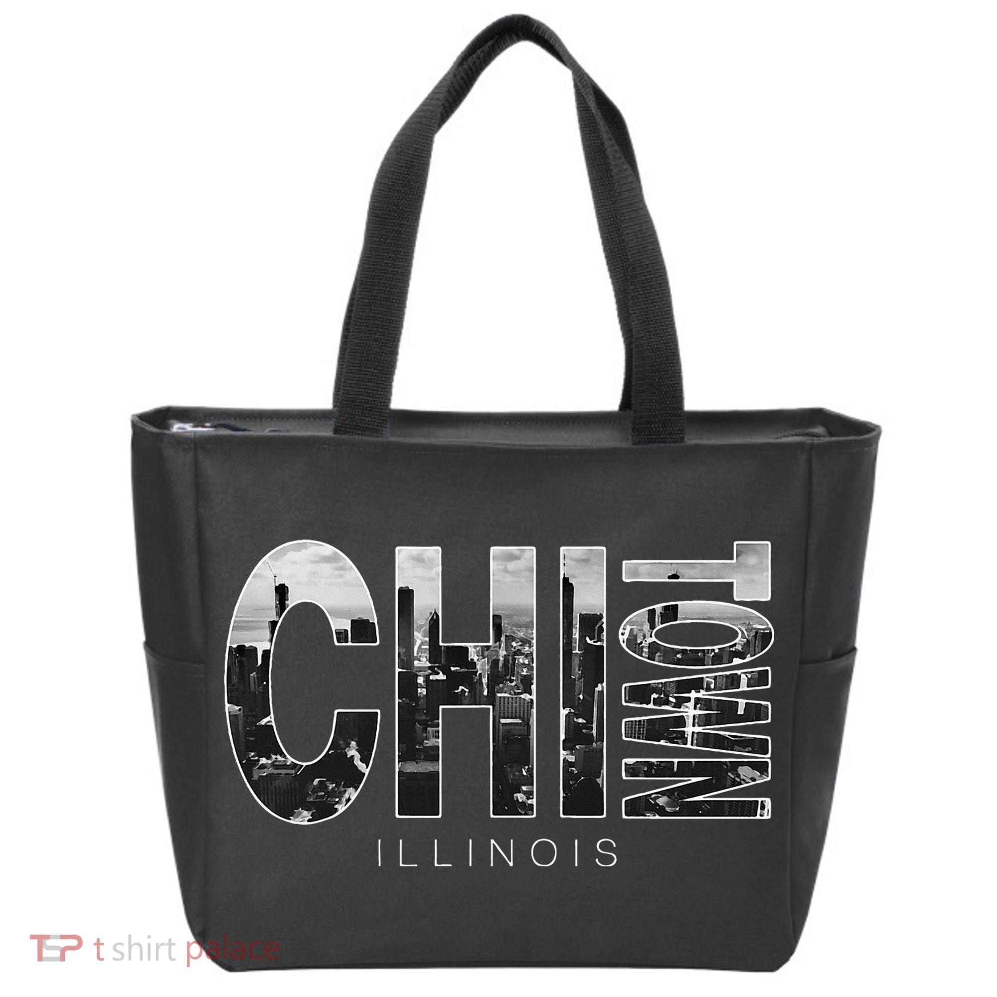 Illinois Chicago Skyline Chi Town Tote Bag