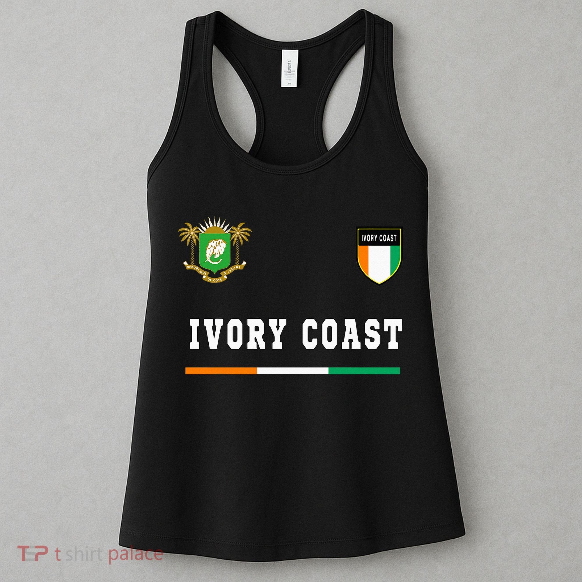 Ivory Coast Sportsoccer Jersey Flag Football Women's Tank Top