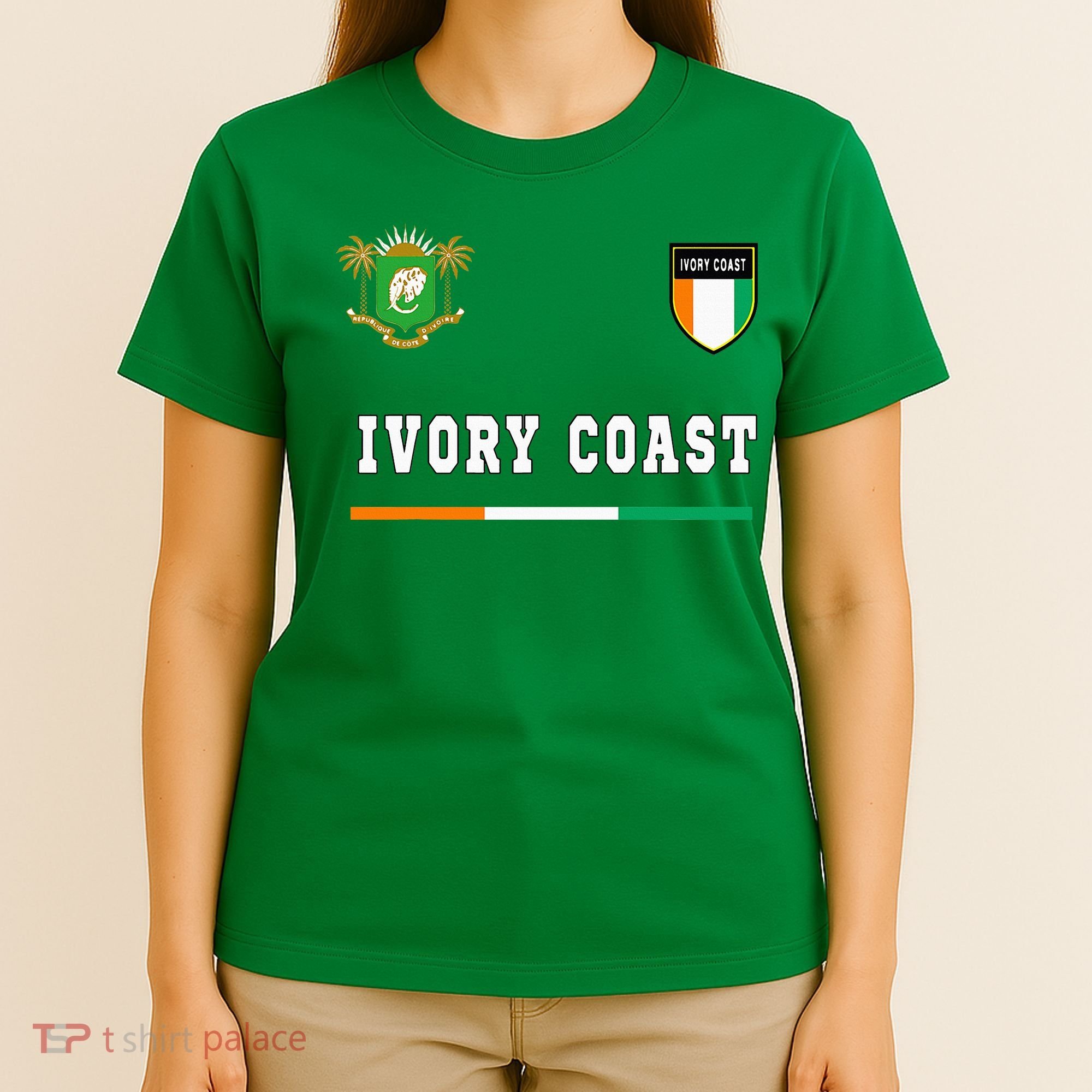 Ivory Coast Sportsoccer Jersey Flag Football T-Shirt