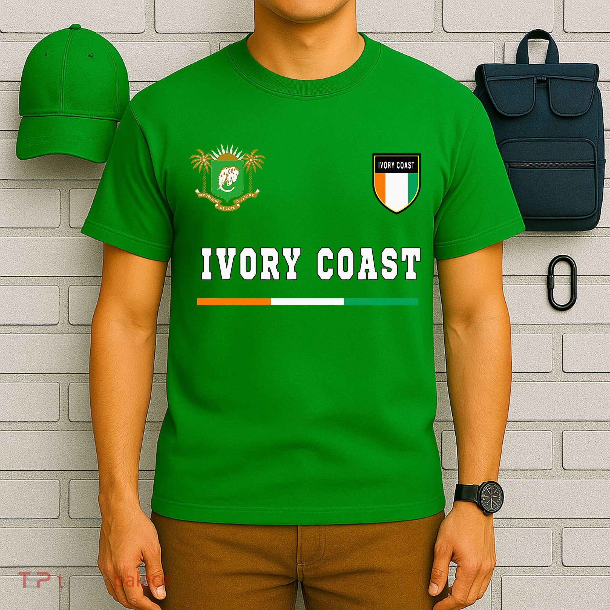 Ivory Coast Sportsoccer Jersey Flag Football T-Shirt