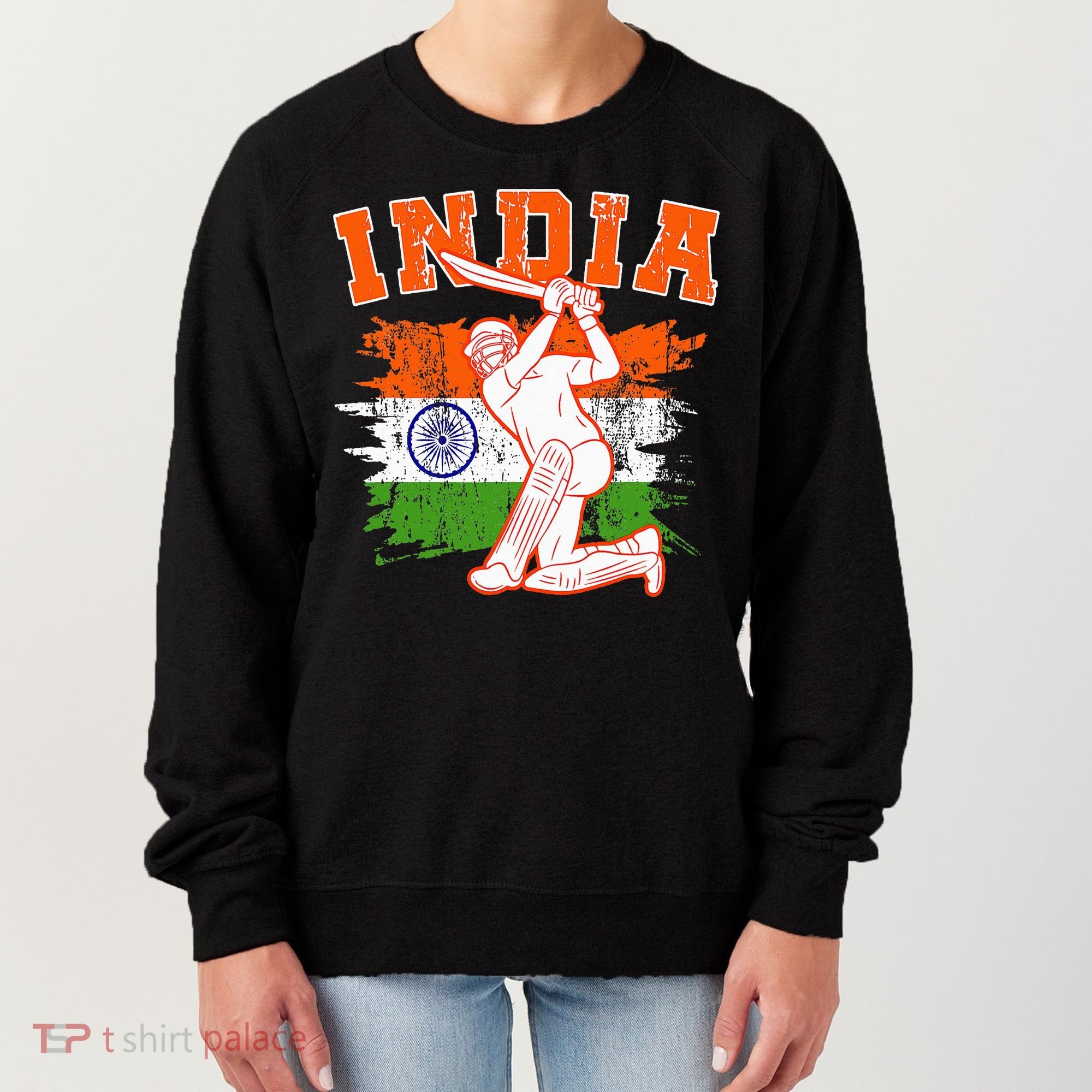India Cricket Supporters Jersey  Indian Cricket Fans  Women's Sweatshirt