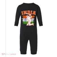 India Cricket Supporters Jersey  Indian Cricket Fans  Infant Fleece One Piece thumb 0