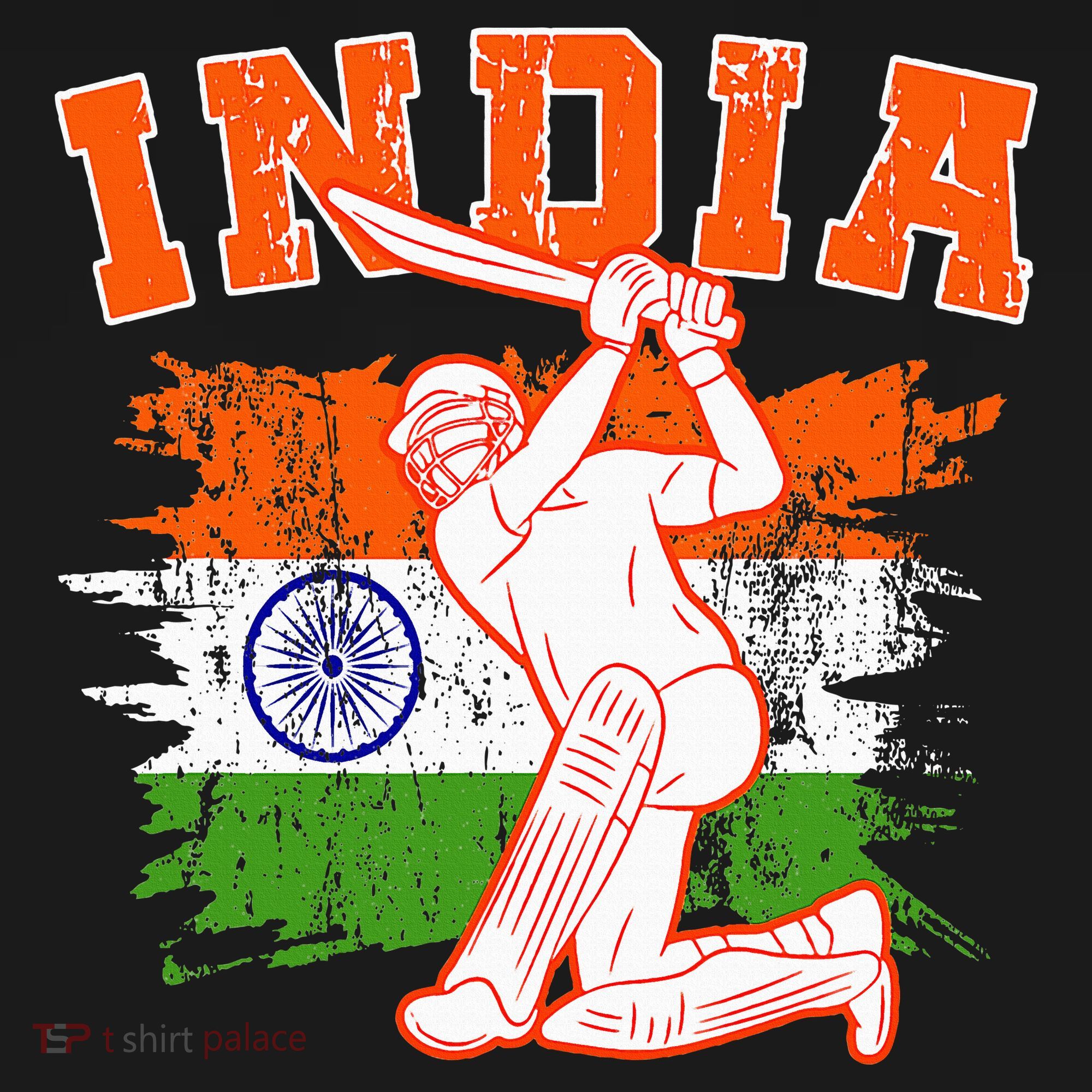 India Cricket Supporters Jersey  Indian Cricket Fans  Women's Perfect Tri Tunic Long Sleeve Shirt