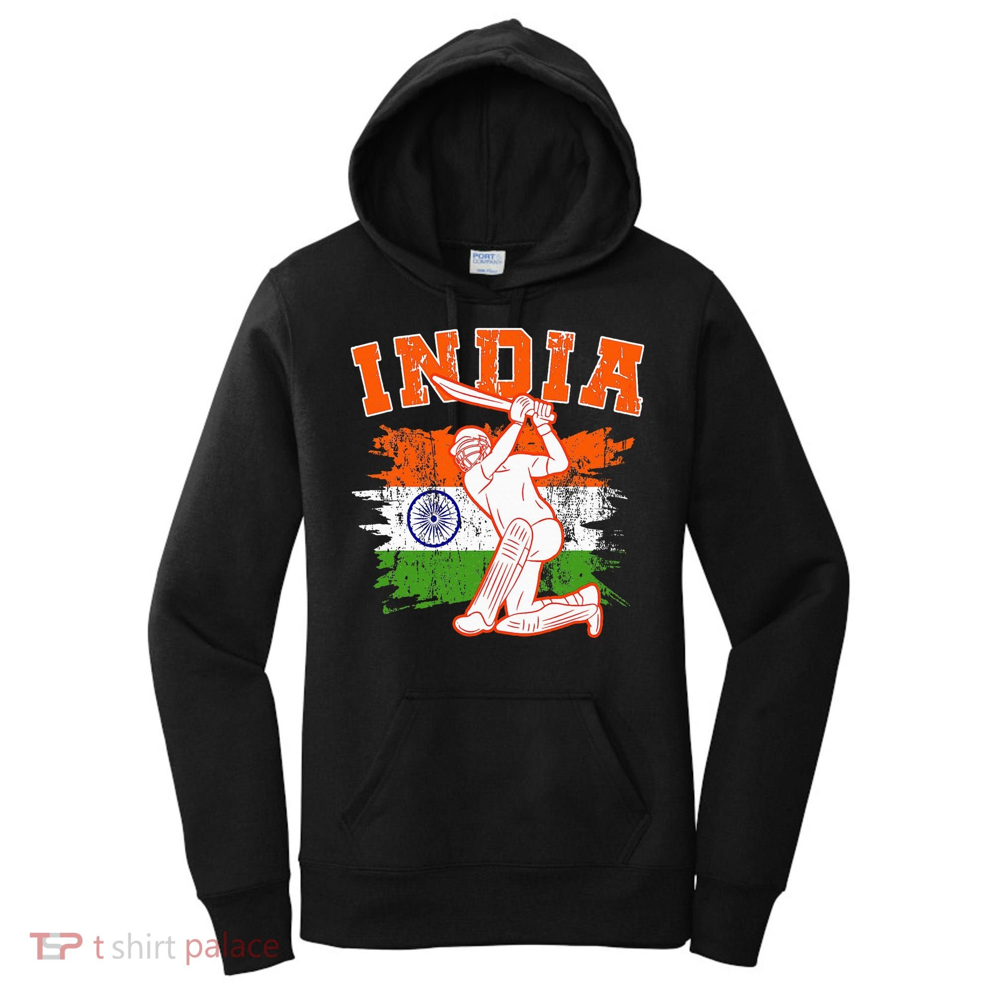 India Cricket Supporters Jersey  Indian Cricket Fans  Women's Hoodie