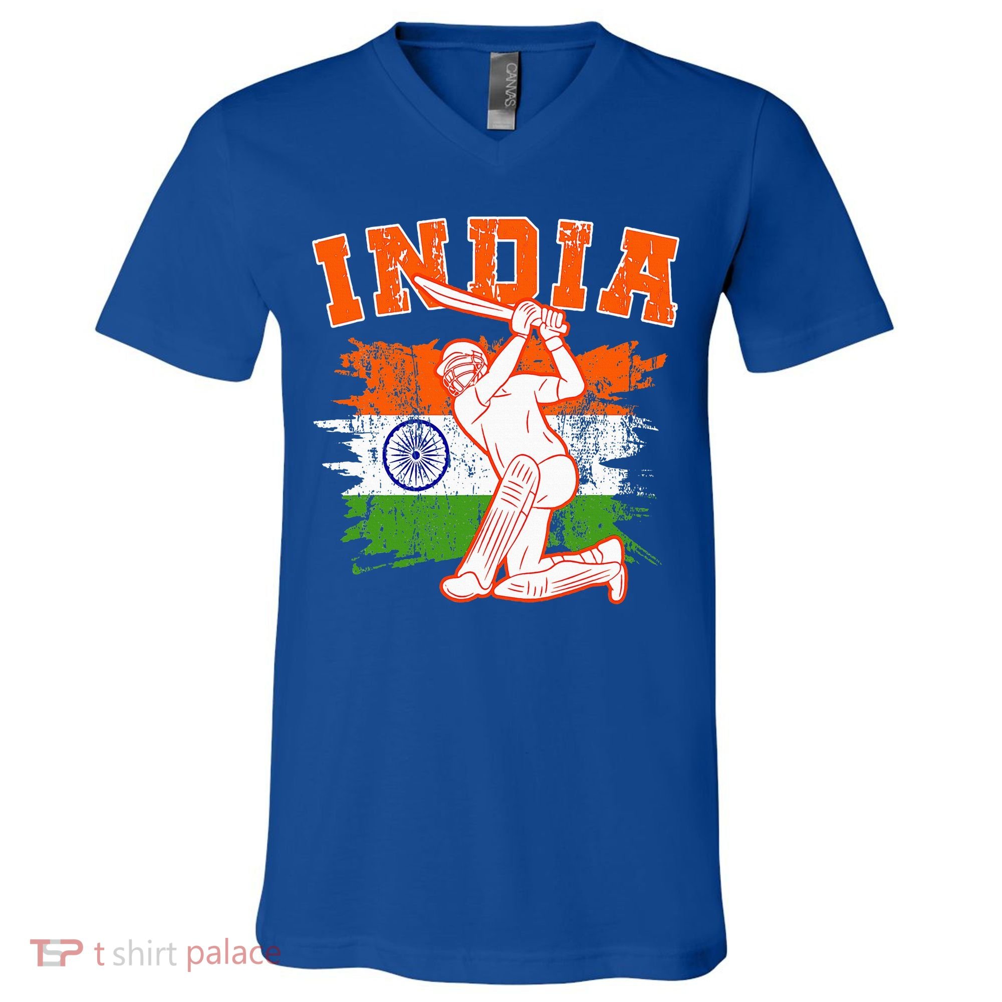 India Cricket Supporters Jersey  Indian Cricket Fans  V-Neck T-Shirt
