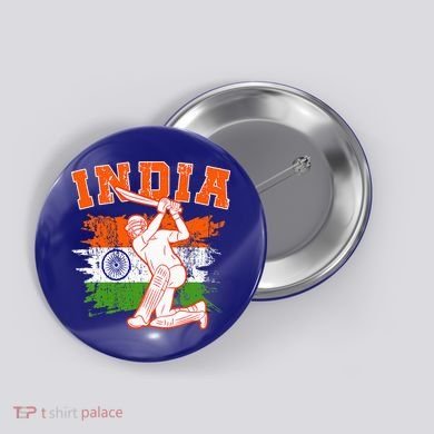 India Cricket Supporters Jersey  Indian Cricket Fans  Button