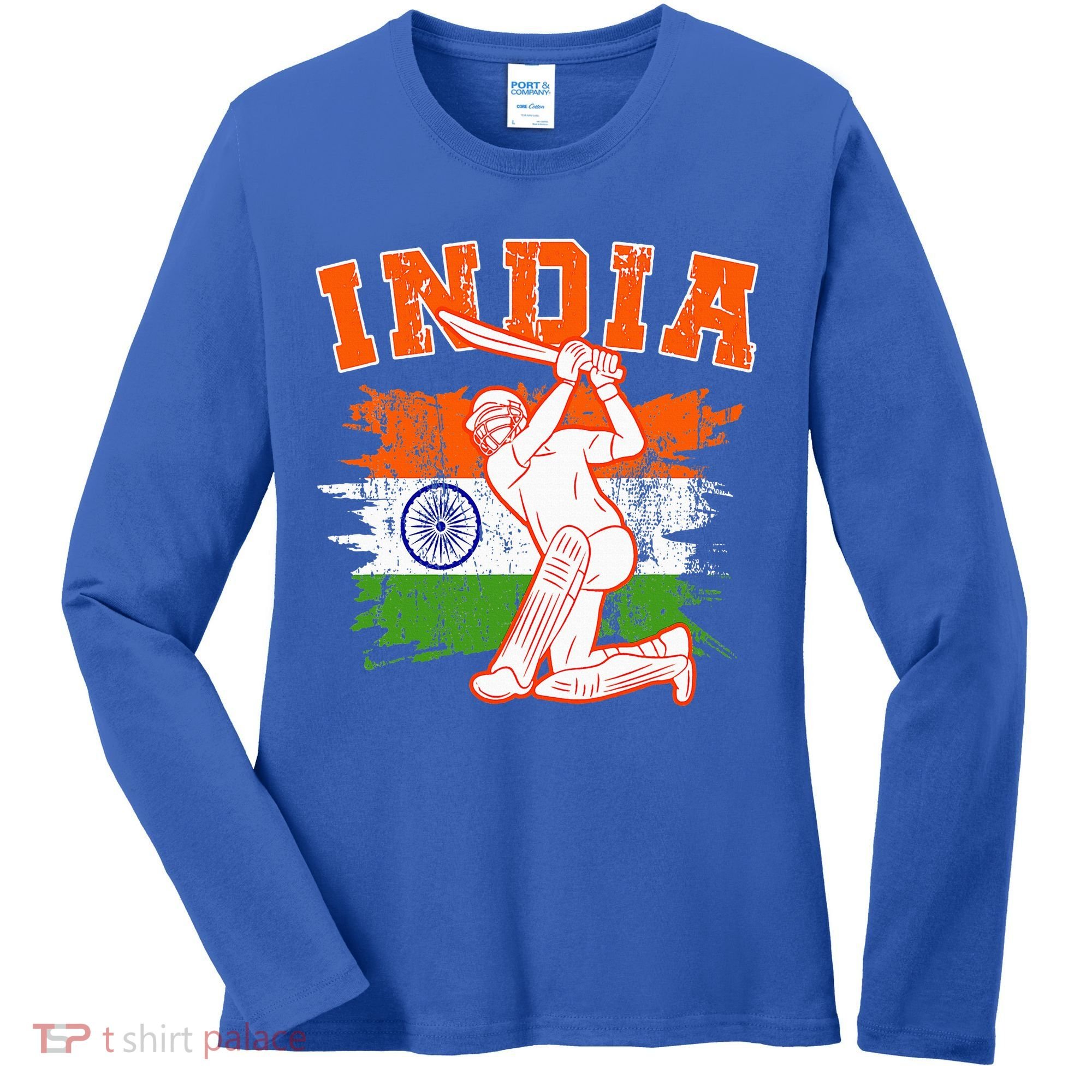 India Cricket Supporters Jersey  Indian Cricket Fans  Women's Long Sleeve Shirt