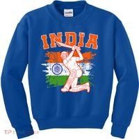 India Cricket Supporters Jersey  Indian Cricket Fans  Kids Sweatshirt thumb 0