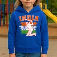 India Cricket Supporters Jersey  Indian Cricket Fans  Kids Hoodie thumb 3
