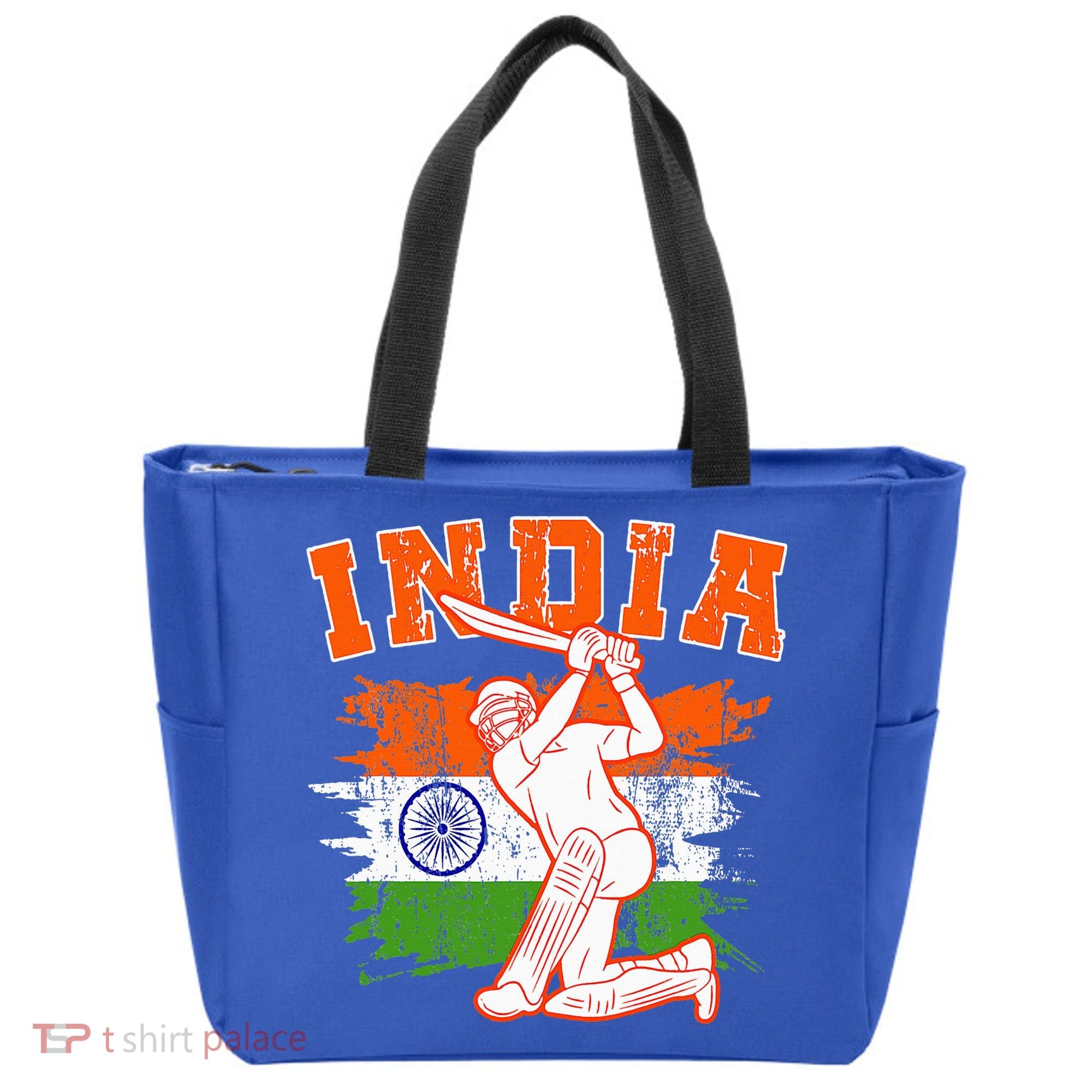 India Cricket Supporters Jersey  Indian Cricket Fans  Tote Bag