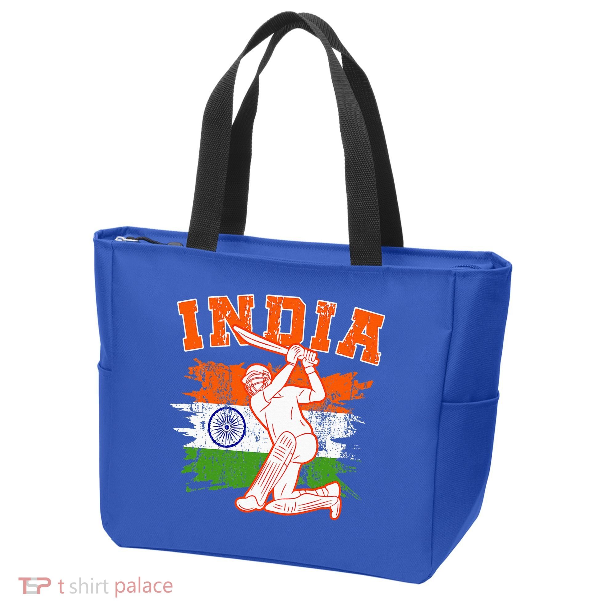 India Cricket Supporters Jersey  Indian Cricket Fans  Tote Bag
