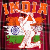 India Cricket Supporters Jersey  Indian Cricket Fans  Women's Flannel Plaid Pajama Pants thumb 2
