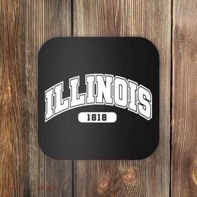 Illinois Collegiate Style 1818 Coaster