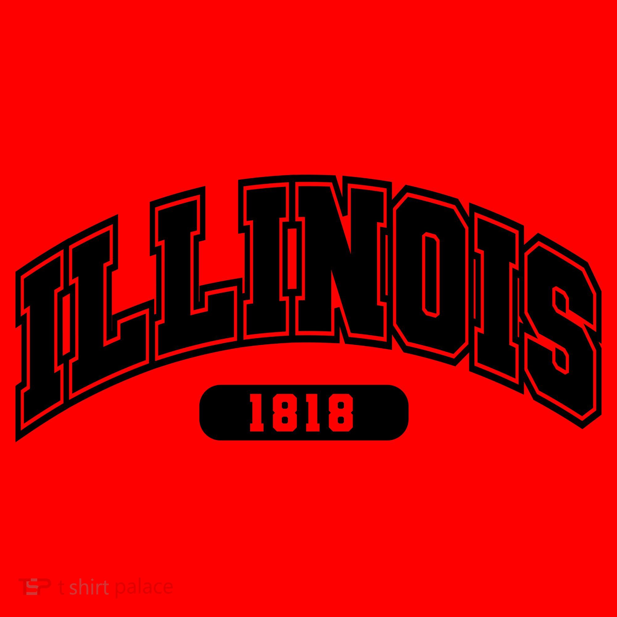 Illinois Collegiate Style 1818 Santa Hat