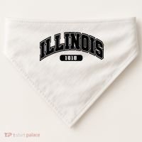 Illinois Collegiate Style 1818 USA-Made Doggie Bandana thumb 0