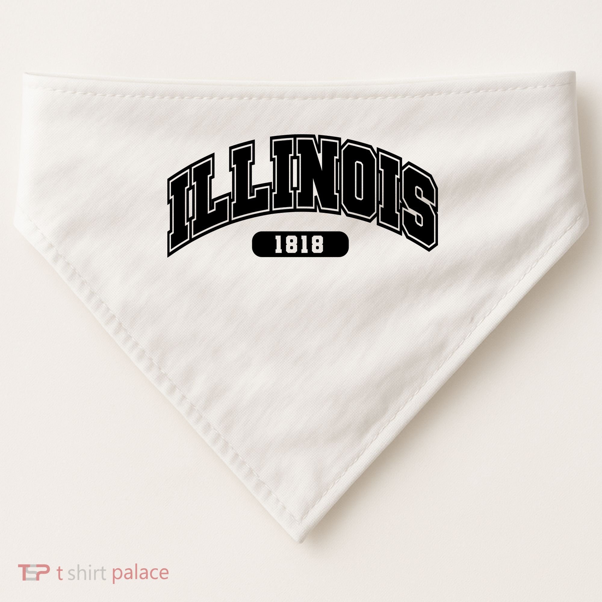 Illinois Collegiate Style 1818 USA-Made Doggie Bandana
