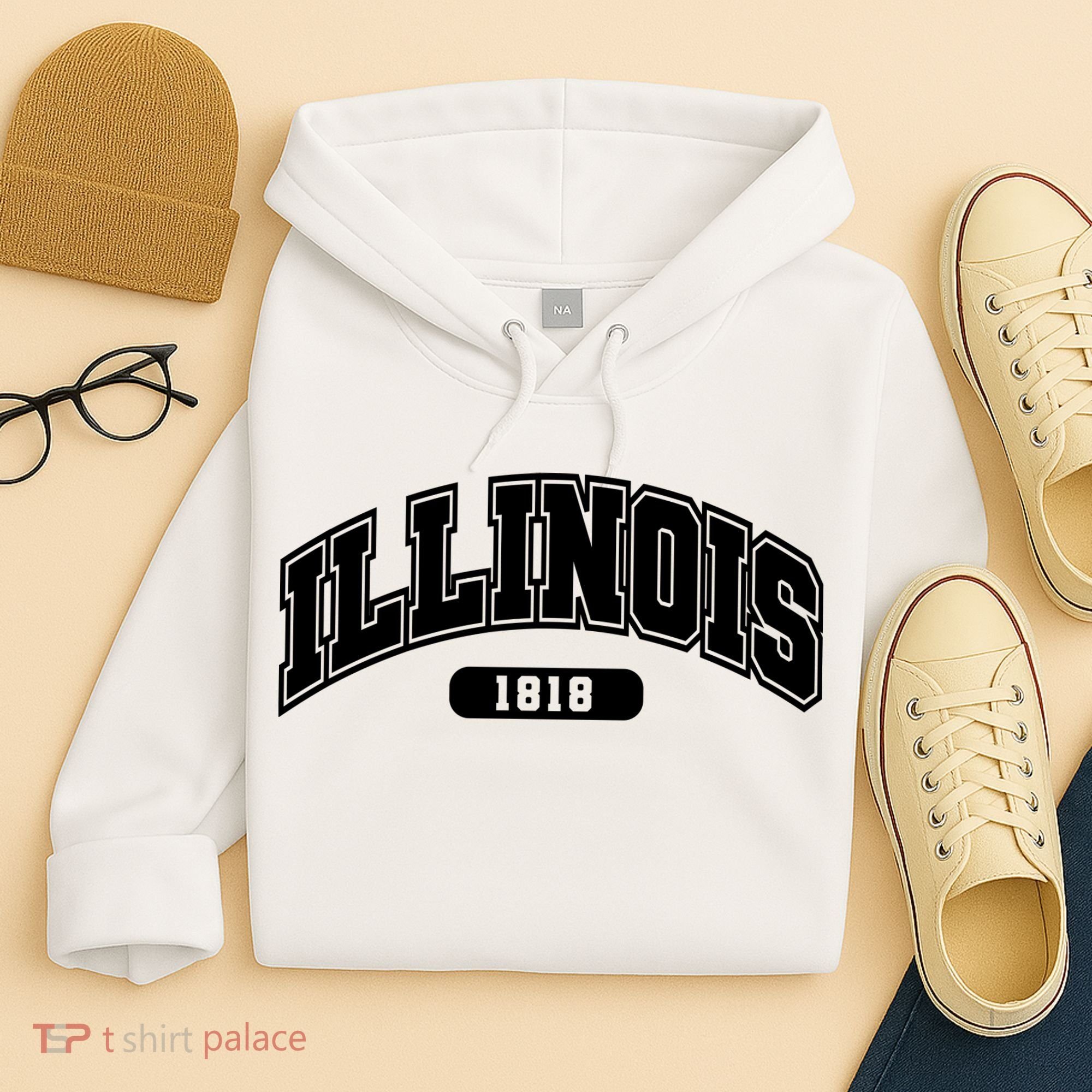 Illinois Collegiate Style 1818 Hoodie