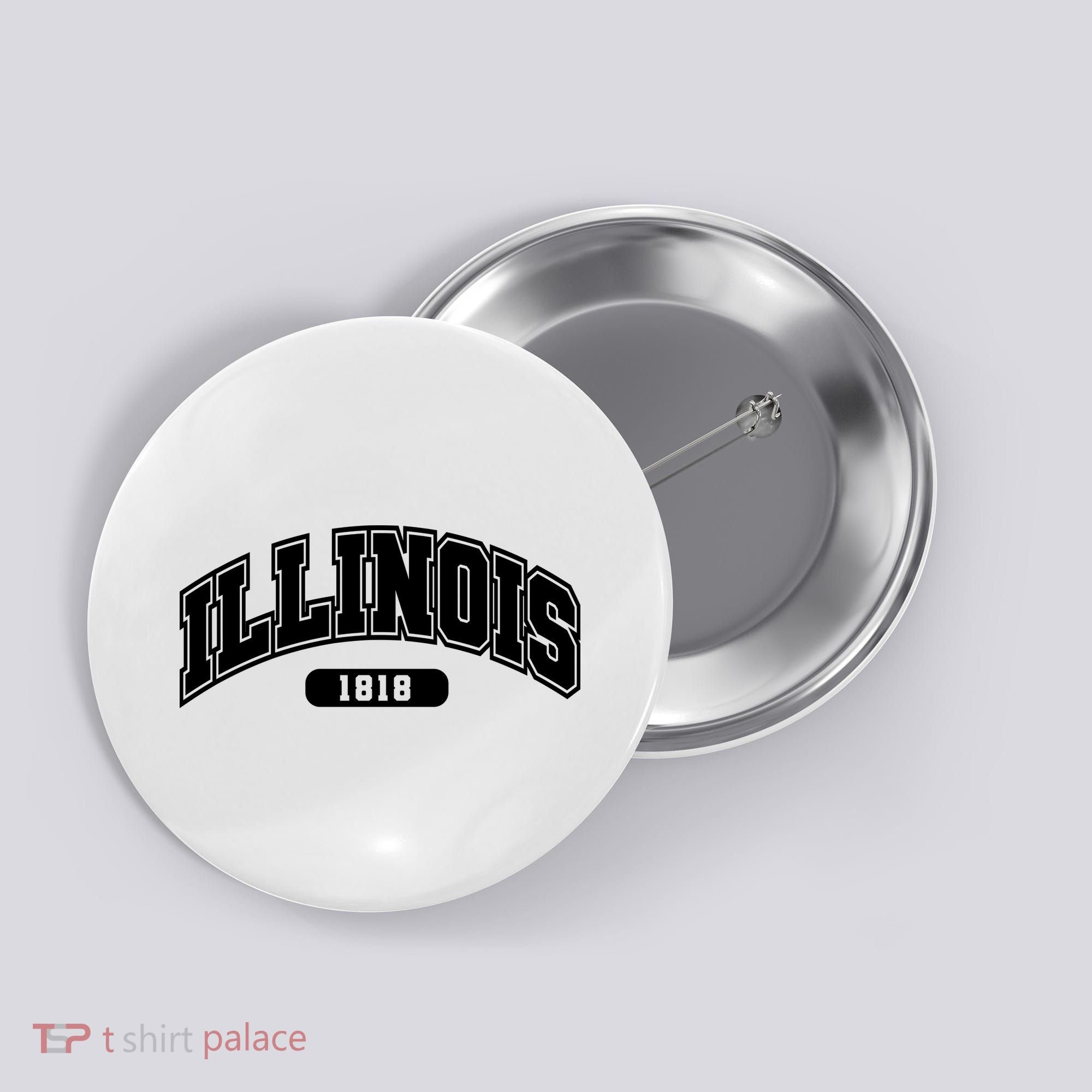 Illinois Collegiate Style 1818 Button