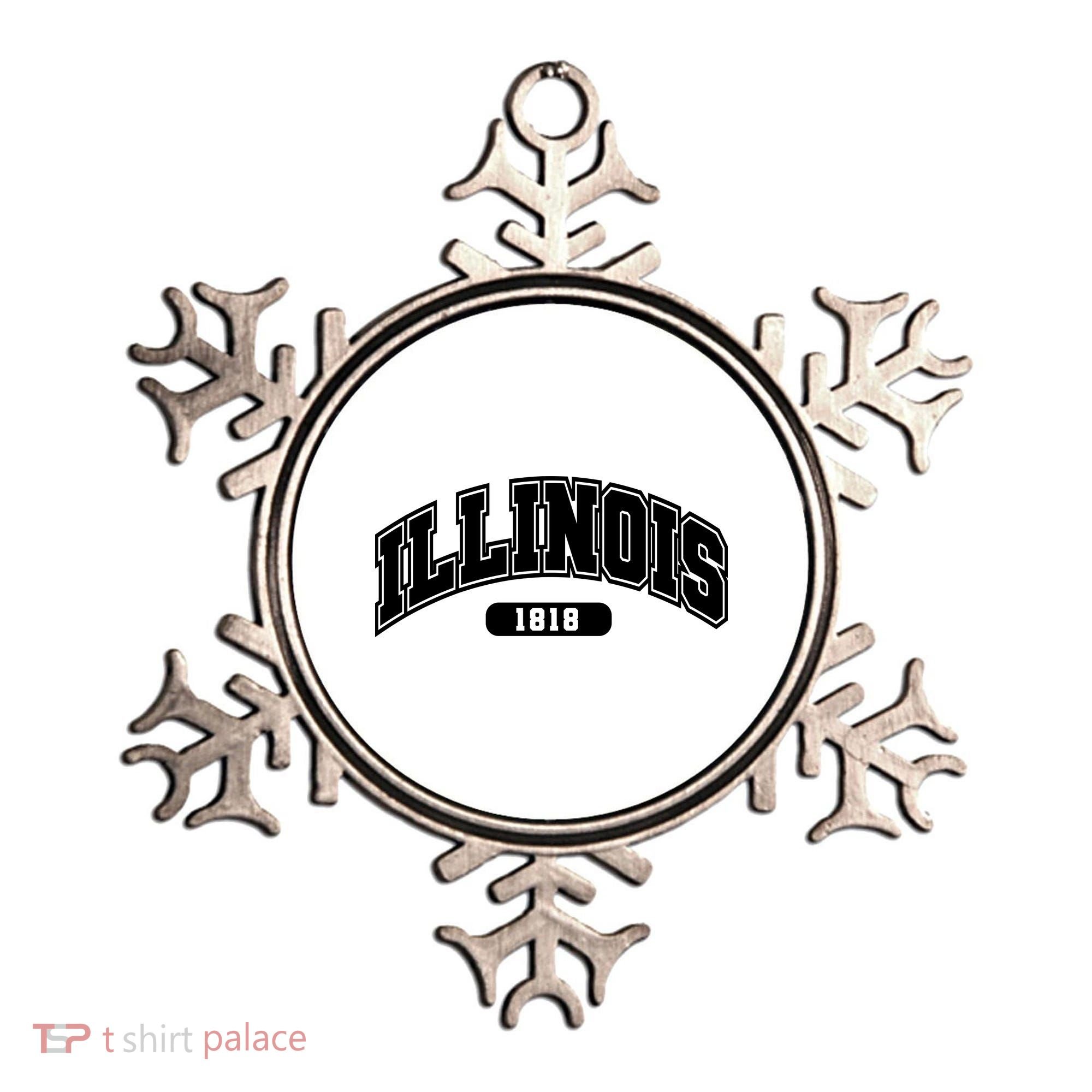 Illinois Collegiate Style 1818 Ornament