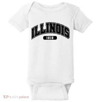 Illinois Collegiate Style 1818 Baby Bodysuit