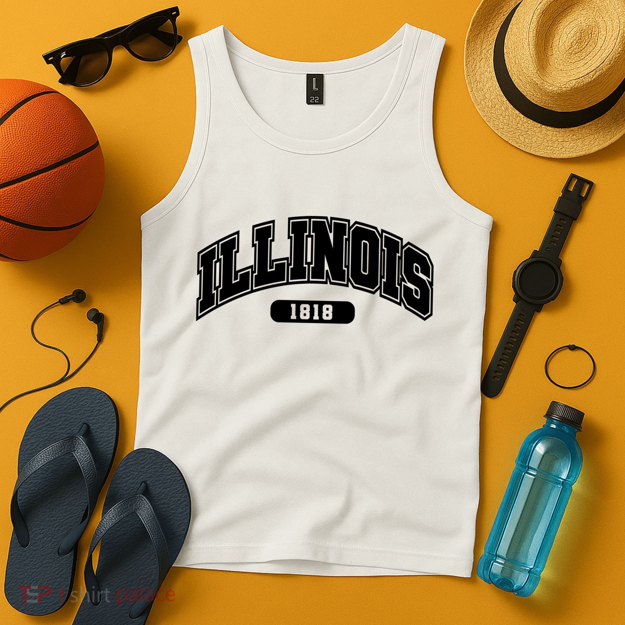 Illinois Collegiate Style 1818 Tank Top