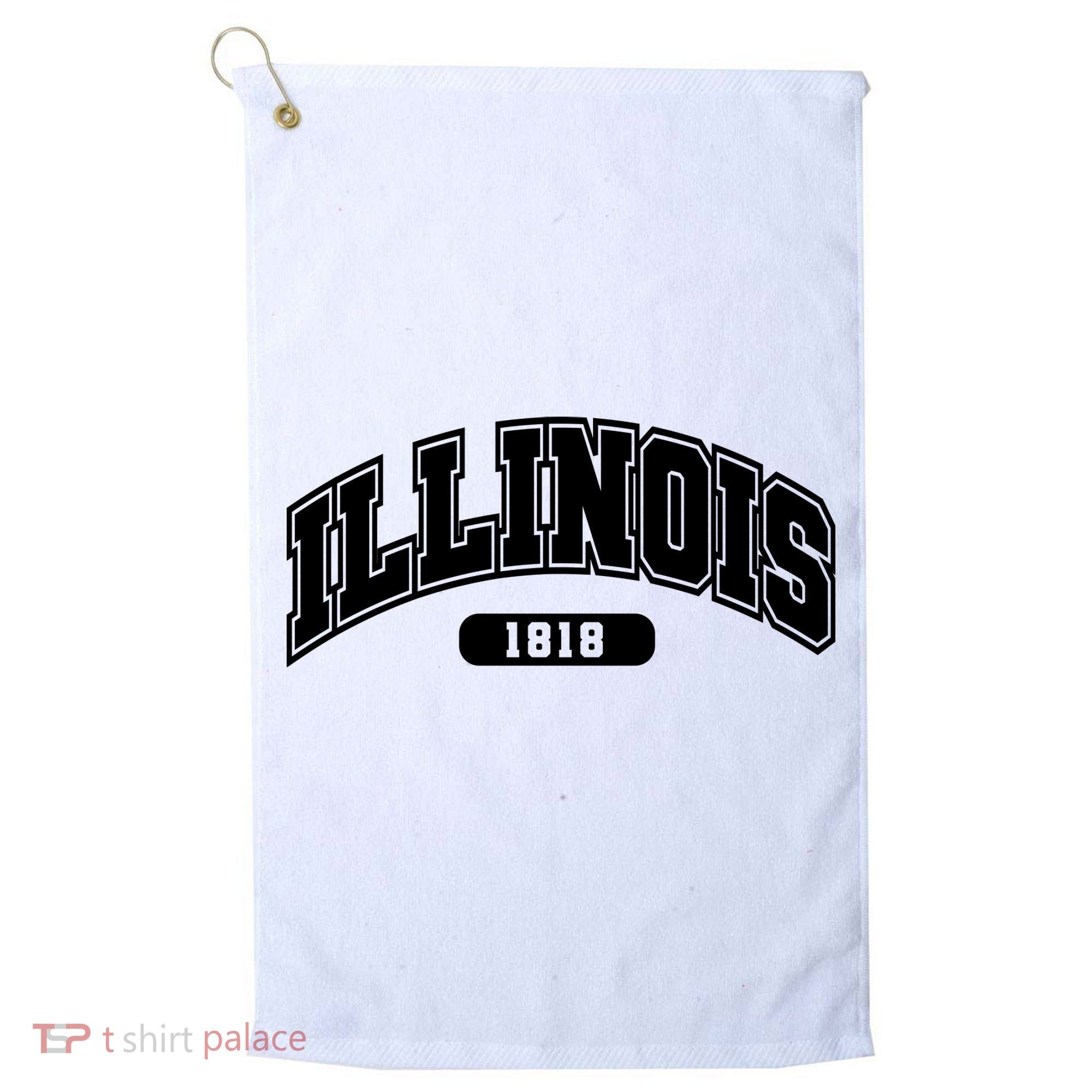 Illinois Collegiate Style 1818 Golf Towel